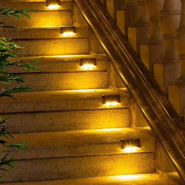 4pcs Solar Fence Lights Outdoor Waterproof Garden Light Courtyard Fence Steps Balcony Walkway Holiday Decoration Lighting Solar Night Lamp 4pcs Solar Fence Lights Outdoor Waterproof Garden Light Courtyard Fence Steps Balcony Walkway Holiday Decoration Lighting Solar Night Lamp