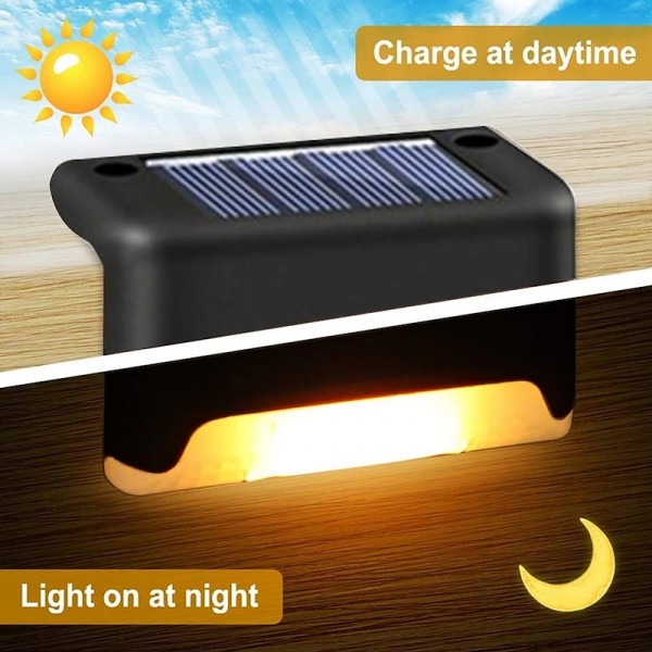 4pcs Solar Fence Lights Outdoor Waterproof Garden Light Courtyard Fence Steps Balcony Walkway Holiday Decoration Lighting Solar Night Lamp 4pcs Solar Fence Lights Outdoor Waterproof Garden Light Courtyard Fence Steps Balcony Walkway Holiday Decoration Lighting Solar Night Lamp