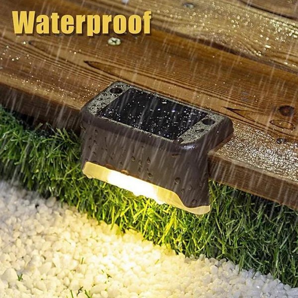 4pcs Solar Fence Lights Outdoor Waterproof Garden Light Courtyard Fence Steps Balcony Walkway Holiday Decoration Lighting Solar Night Lamp 4pcs Solar Fence Lights Outdoor Waterproof Garden Light Courtyard Fence Steps Balcony Walkway Holiday Decoration Lighting Solar Night Lamp