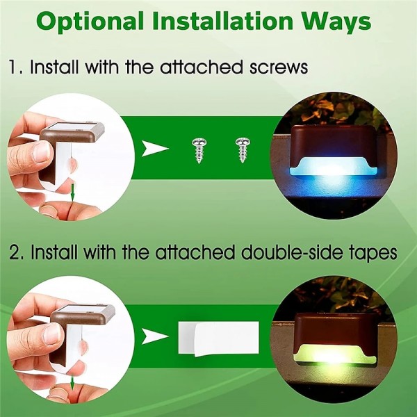 4pcs Solar Fence Lights Outdoor Waterproof Garden Light Courtyard Fence Steps Balcony Walkway Holiday Decoration Lighting Solar Night Lamp 4pcs Solar Fence Lights Outdoor Waterproof Garden Light Courtyard Fence Steps Balcony Walkway Holiday Decoration Lighting Solar Night Lamp