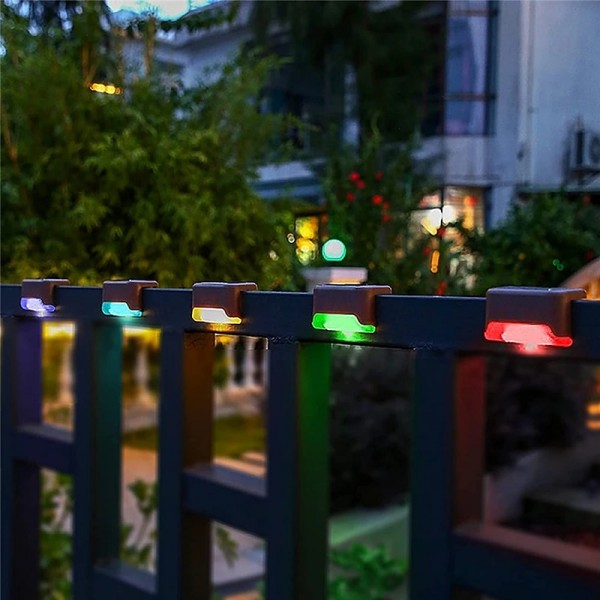 4pcs Solar Fence Lights Outdoor Waterproof Garden Light Courtyard Fence Steps Balcony Walkway Holiday Decoration Lighting Solar Night Lamp 4pcs Solar Fence Lights Outdoor Waterproof Garden Light Courtyard Fence Steps Balcony Walkway Holiday Decoration Lighting Solar Night Lamp