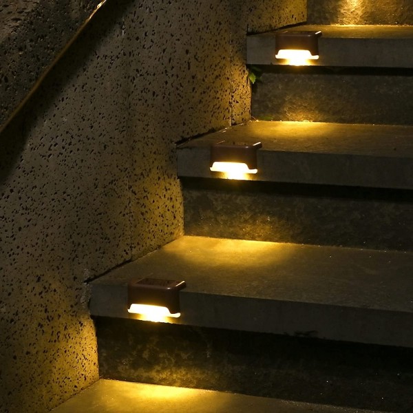 4pcs Solar Fence Lights Outdoor Waterproof Garden Light Courtyard Fence Steps Balcony Walkway Holiday Decoration Lighting Solar Night Lamp 4pcs Solar Fence Lights Outdoor Waterproof Garden Light Courtyard Fence Steps Balcony Walkway Holiday Decoration Lighting Solar Night Lamp