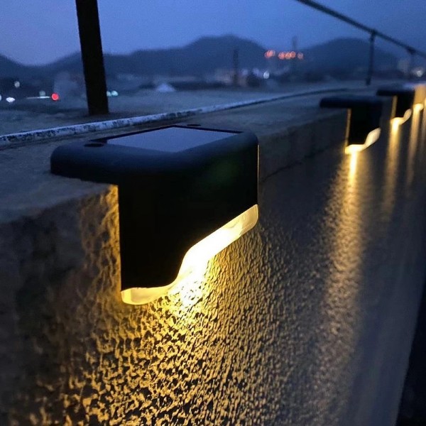 4pcs Solar Fence Lights Outdoor Waterproof Garden Light Courtyard Fence Steps Balcony Walkway Holiday Decoration Lighting Solar Night Lamp 4pcs Solar Fence Lights Outdoor Waterproof Garden Light Courtyard Fence Steps Balcony Walkway Holiday Decoration Lighting Solar Night Lamp