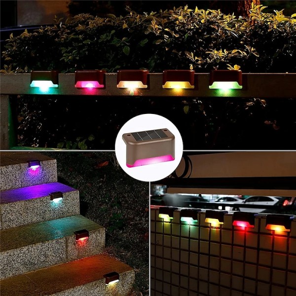 4pcs Solar Fence Lights Outdoor Waterproof Garden Light Courtyard Fence Steps Balcony Walkway Holiday Decoration Lighting Solar Night Lamp 4pcs Solar Fence Lights Outdoor Waterproof Garden Light Courtyard Fence Steps Balcony Walkway Holiday Decoration Lighting Solar Night Lamp