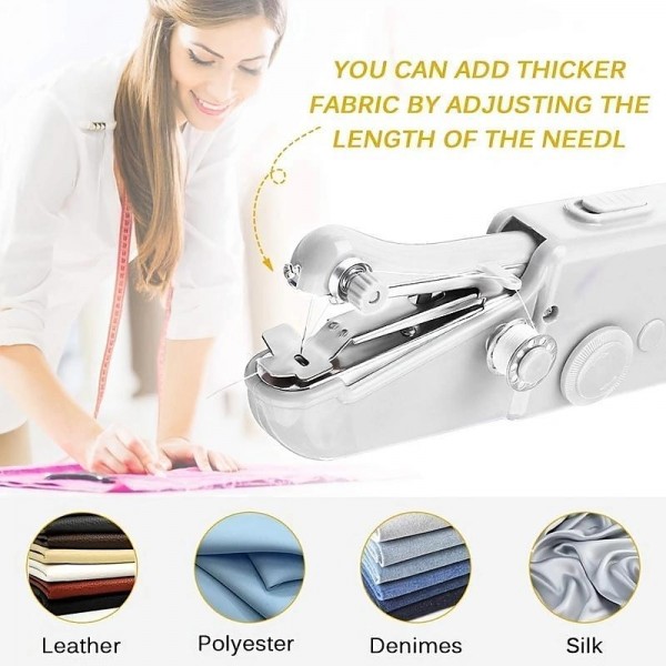 Handheld Sewing Machine Mini Sewing Machines,Portable Sewing Machine Quick Handheld Stitch Tool For Fabric, Cloth, Clothing (battery Not Included) Handheld Sewing Machine Mini Sewing Machines,Portable Sewing Machine Quick Handheld Stitch Tool For Fabric, Cloth, Clothing (battery Not Included)