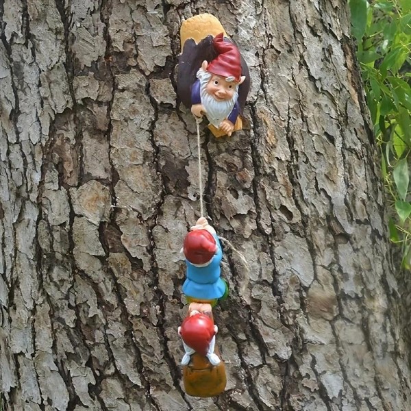 Gnome Garden Decor, 1pc Garden Gnome Statue, Climbing Gnomes Fairy Tree Hugger Garden Art Outdoor For Four Seasons Decor, Resin Crafts Ornaments For Patio, Lawn, Yard Art Decoration Gnome Garden Decor, 1pc Garden Gnome Statue, Climbing Gnomes Fairy Tree Hugger Garden Art Outdoor For Four Seasons Decor, Resin Crafts Ornaments For Patio, Lawn, Yard Art Decoration