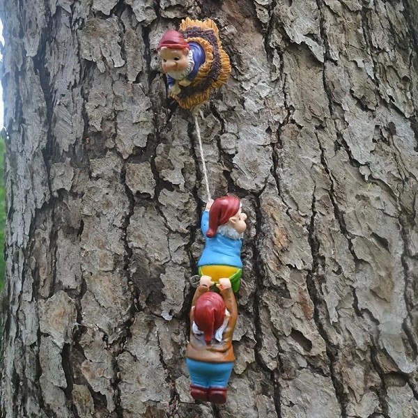 Gnome Garden Decor, 1pc Garden Gnome Statue, Climbing Gnomes Fairy Tree Hugger Garden Art Outdoor For Four Seasons Decor, Resin Crafts Ornaments For Patio, Lawn, Yard Art Decoration Gnome Garden Decor, 1pc Garden Gnome Statue, Climbing Gnomes Fairy Tree Hugger Garden Art Outdoor For Four Seasons Decor, Resin Crafts Ornaments For Patio, Lawn, Yard Art Decoration