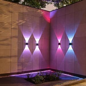 High Brightness Solar Outdoor Wall Light Waterproof Garden Decor Lights Backyard Courtyard Home Decor Solar LED Wall Lamps