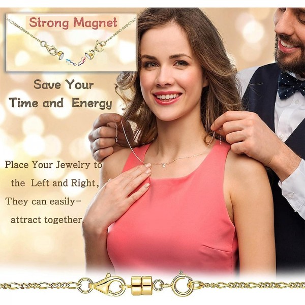 Magnetic Necklace Clasps and Closures - Gold and Silver Plated Bracelet Connectors for Necklaces Chain Jewelry Making Magnetic Necklace Clasps and Closures - Gold and Silver Plated Bracelet Connectors for Necklaces Chain Jewelry Making