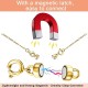 Magnetic Necklace Clasps and Closures - Gold and Silver Plated Bracelet Connectors for Necklaces Chain Jewelry Making Magnetic Necklace Clasps and Closures - Gold and Silver Plated Bracelet Connectors for Necklaces Chain Jewelry Making