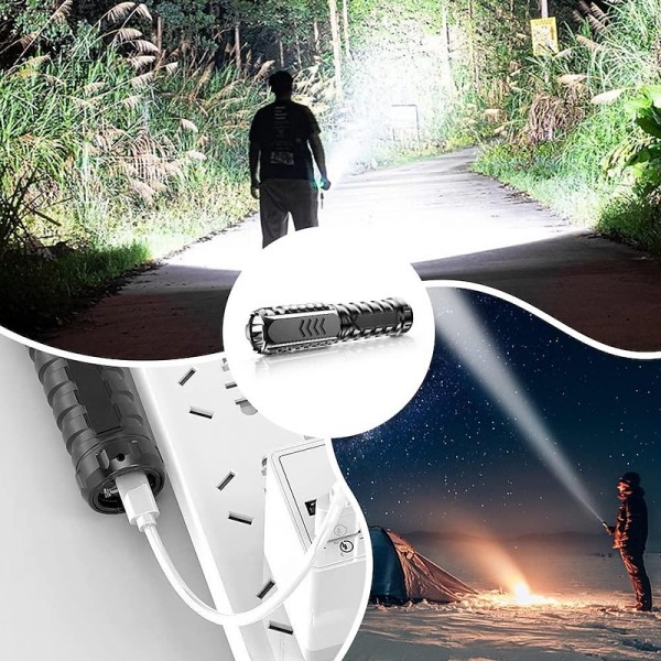 Multifunctional Rechargeable Flashlight, 2023 New Charger and Flashlight 2 in 1 LED Flashlights, 450M Long Lighting Range Tactical Flashlight 3 Modes, IPX7 Waterproof Mini Portable Flashlight Multifunctional Rechargeable Flashlight, 2023 New Charger and Flashlight 2 in 1 LED Flashlights, 450M Long Lighting Range Tactical Flashlight 3 Modes, IPX7 Waterproof Mini Portable Flashlight