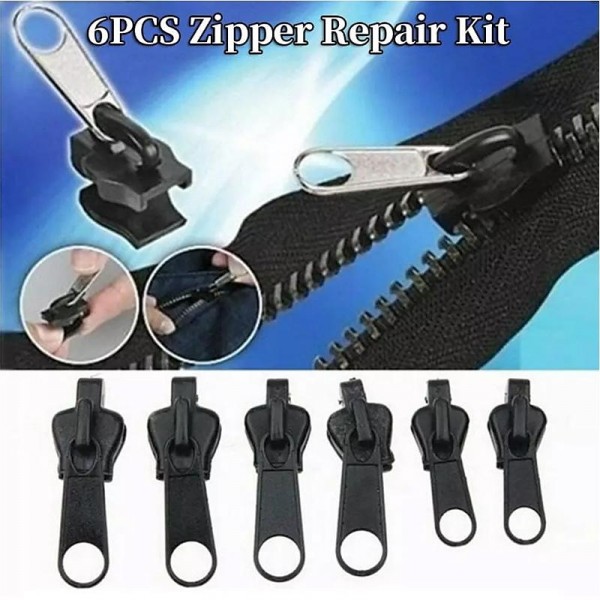 6pcs Fix Zip Puller Set- Zip Slider Repair Instant Kit - Fix Zipper Removable Rescue Replacement Pack, Instant Zipper Set 6pcs Fix Zip Puller Set- Zip Slider Repair Instant Kit - Fix Zipper Removable Rescue Replacement Pack, Instant Zipper Set