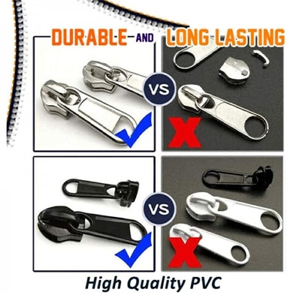6pcs Fix Zip Puller Set- Zip Slider Repair Instant Kit - Fix Zipper Removable Rescue Replacement Pack, Instant Zipper Set 6pcs Fix Zip Puller Set- Zip Slider Repair Instant Kit - Fix Zipper Removable Rescue Replacement Pack, Instant Zipper Set