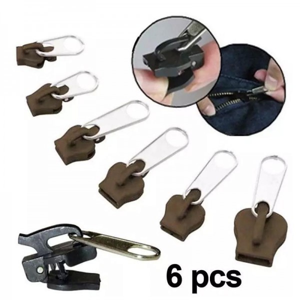 6pcs Fix Zip Puller Set- Zip Slider Repair Instant Kit - Fix Zipper Removable Rescue Replacement Pack, Instant Zipper Set 6pcs Fix Zip Puller Set- Zip Slider Repair Instant Kit - Fix Zipper Removable Rescue Replacement Pack, Instant Zipper Set