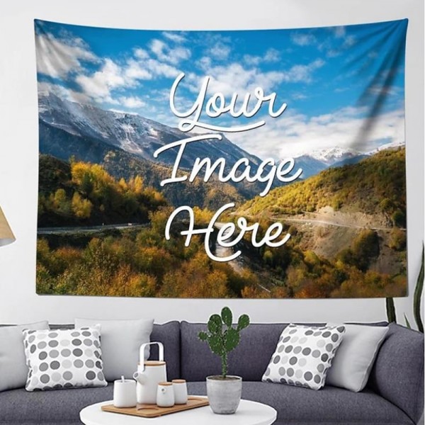 Customized Personalize Hanging Tapestry with Your Photo Wall Art Mural Decor Photograph Backdrop Home Bedroom Living Room Decoration (suggest photo definition 3Mo or above) Customized Personalize Hanging Tapestry with Your Photo Wall Art Mural Decor Photograph Backdrop Home Bedroom Living Room Decoration (suggest photo definition 3Mo or above)