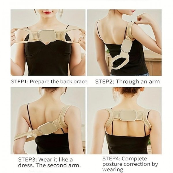 Hunchback Correction Belt, Back Sitting Posture Correction Belt, Shape Correction Device, Adjustable For Adult Students To Prevent Hunchback Hunchback Correction Belt, Back Sitting Posture Correction Belt, Shape Correction Device, Adjustable For Adult Students To Prevent Hunchback
