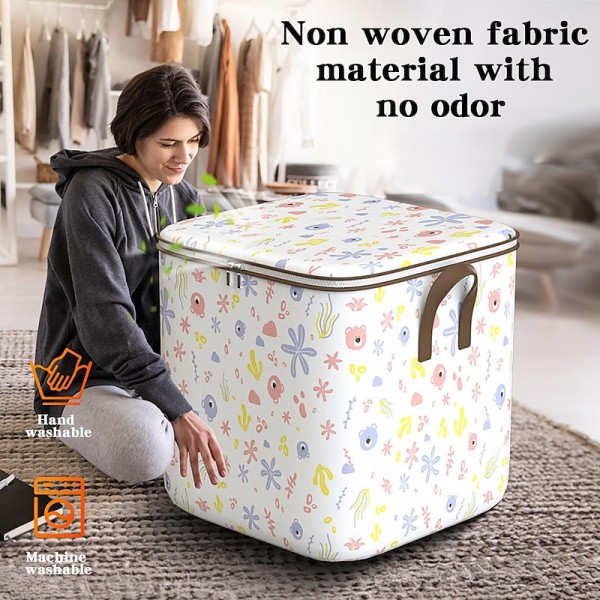 Clothes Storage Bags Large Capacity, Closet Organizers and Storage Bins, Foldable Wardrobe Storage with Lids and Handles for Blanket Comforter Clothing Bedding, Containers Box (L) Clothes Storage Bags Large Capacity, Closet Organizers and Storage Bins, Foldable Wardrobe Storage with Lids and Handles for Blanket Comforter Clothing Bedding, Containers Box (L)
