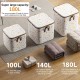 Clothes Storage Bags Large Capacity, Closet Organizers and Storage Bins, Foldable Wardrobe Storage with Lids and Handles for Blanket Comforter Clothing Bedding, Containers Box (L) Clothes Storage Bags Large Capacity, Closet Organizers and Storage Bins, Foldable Wardrobe Storage with Lids and Handles for Blanket Comforter Clothing Bedding, Containers Box (L)