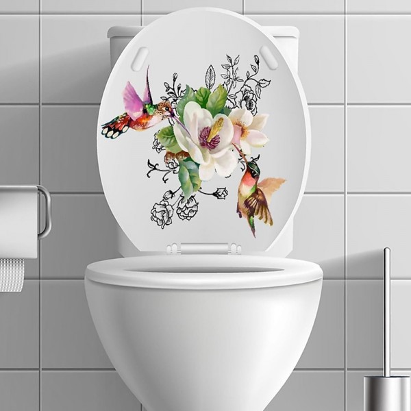 Birds Flowers Toilet Seat Lid Stickers Self-Adhesive Bathroom Wall Sticker Floral Birds Butterfly Toilet Seat Decals DIY Removable Waterproof Toilet Sticker for Bathroom Cistern Decor Birds Flowers Toilet Seat Lid Stickers Self-Adhesive Bathroom Wall Sticker Floral Birds Butterfly Toilet Seat Decals DIY Removable Waterproof Toilet Sticker for Bathroom Cistern Decor