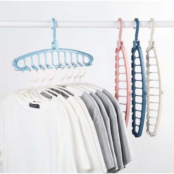 1pc Multi Hole Clothes Hanger, Multifunctional Folding Clothes Drying Rack, Space Saving Magic Hanger, Home Wardrobe Student Dormitory Drying Rack for Trousers Shirt Skirt 1pc Multi Hole Clothes Hanger, Multifunctional Folding Clothes Drying Rack, Space Saving Magic Hanger, Home Wardrobe Student Dormitory Drying Rack for Trousers Shirt Skirt