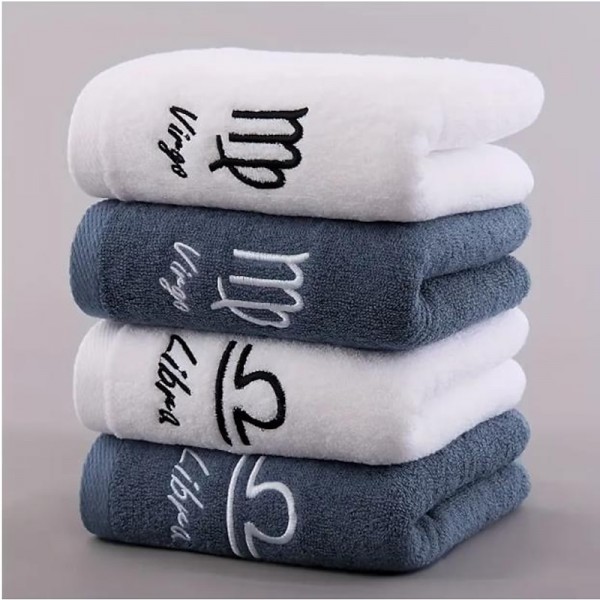 Constellation Towel 100% Cotton Towel Creative Couple Gift Thickened Sports Face Towel Pure Cotton Towel Constellation Towel 100% Cotton Towel Creative Couple Gift Thickened Sports Face Towel Pure Cotton Towel
