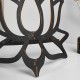 Elegant Wooden Lotus Single Tier Wall Shelf for Home Decor and Storage