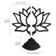 Elegant Wooden Lotus Single Tier Wall Shelf for Home Decor and Storage