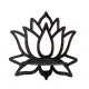 Elegant Wooden Lotus Single Tier Wall Shelf for Home Decor and Storage