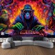 Blacklight Tapestry UV Reactive Glow in the Dark DJ Chimpanzees Animal Trippy Misty Nature Landscape Hanging Tapestry Wall Art Mural for Living Room Bedroom Blacklight Tapestry UV Reactive Glow in the Dark DJ Chimpanzees Animal Trippy Misty Nature Landscape Hanging Tapestry Wall Art Mural for Living Room Bedroom