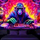 Blacklight Tapestry UV Reactive Glow in the Dark DJ Chimpanzees Animal Trippy Misty Nature Landscape Hanging Tapestry Wall Art Mural for Living Room Bedroom Blacklight Tapestry UV Reactive Glow in the Dark DJ Chimpanzees Animal Trippy Misty Nature Landscape Hanging Tapestry Wall Art Mural for Living Room Bedroom