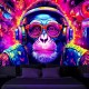 Blacklight Tapestry UV Reactive Glow in the Dark DJ Chimpanzees Animal Trippy Misty Nature Landscape Hanging Tapestry Wall Art Mural for Living Room Bedroom Blacklight Tapestry UV Reactive Glow in the Dark DJ Chimpanzees Animal Trippy Misty Nature Landscape Hanging Tapestry Wall Art Mural for Living Room Bedroom