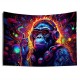 Blacklight Tapestry UV Reactive Glow in the Dark DJ Chimpanzees Animal Trippy Misty Nature Landscape Hanging Tapestry Wall Art Mural for Living Room Bedroom Blacklight Tapestry UV Reactive Glow in the Dark DJ Chimpanzees Animal Trippy Misty Nature Landscape Hanging Tapestry Wall Art Mural for Living Room Bedroom