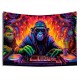 Blacklight Tapestry UV Reactive Glow in the Dark DJ Chimpanzees Animal Trippy Misty Nature Landscape Hanging Tapestry Wall Art Mural for Living Room Bedroom Blacklight Tapestry UV Reactive Glow in the Dark DJ Chimpanzees Animal Trippy Misty Nature Landscape Hanging Tapestry Wall Art Mural for Living Room Bedroom