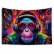 Blacklight Tapestry UV Reactive Glow in the Dark DJ Chimpanzees Animal Trippy Misty Nature Landscape Hanging Tapestry Wall Art Mural for Living Room Bedroom Blacklight Tapestry UV Reactive Glow in the Dark DJ Chimpanzees Animal Trippy Misty Nature Landscape Hanging Tapestry Wall Art Mural for Living Room Bedroom
