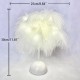 Enchanting LED Feather Lamp, 40-Head Sparkle, Copper Wire, Dreamlike Feather Accent - Creates Romantic Atmosphere, Ideal Table Decor, Soothing Night Light, Metal Base