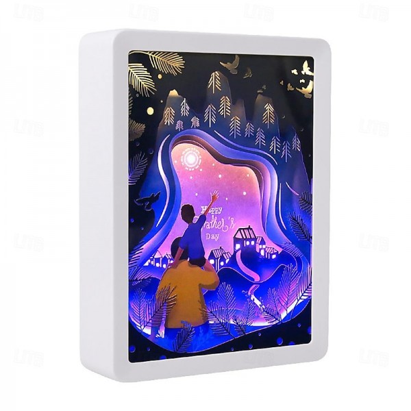 3D Paper Carving Lamp Ornaments Creative Father's Day Gifts Bedroom Night Light UsB Charging Led Paper Shadow CarvingLight Decoration 3D Paper Carving Lamp Ornaments Creative Father's Day Gifts Bedroom Night Light UsB Charging Led Paper Shadow CarvingLight Decoration
