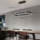 Dimmable Chandelier LED Pendant Lamp Modern Luxury Oval Ring Ceiling Light ONLY Dimmable with Remote Control 110-240V Dimmable Chandelier LED Pendant Lamp Modern Luxury Oval Ring Ceiling Light ONLY Dimmable with Remote Control 110-240V