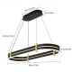 Dimmable Chandelier LED Pendant Lamp Modern Luxury Oval Ring Ceiling Light ONLY Dimmable with Remote Control 110-240V Dimmable Chandelier LED Pendant Lamp Modern Luxury Oval Ring Ceiling Light ONLY Dimmable with Remote Control 110-240V