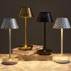 Cordless Table Lamp LED Desk Lamp Retro Table Lamp Gold Silver Black Simple Cordless Design Dimmable Touch Table for Bars and Bedroom Use