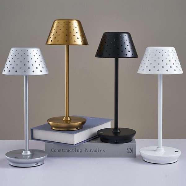 Cordless Table Lamp LED Desk Lamp Retro Table Lamp Gold Silver Black Simple Cordless Design Dimmable Touch Table for Bars and Bedroom Use Cordless Table Lamp LED Desk Lamp Retro Table Lamp Gold Silver Black Simple Cordless Design Dimmable Touch Table for Bars and Bedroom Use