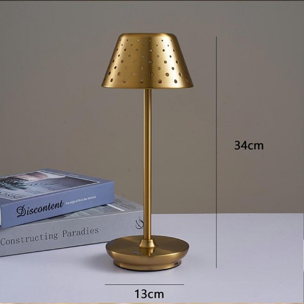 Cordless Table Lamp LED Desk Lamp Retro Table Lamp Gold Silver Black Simple Cordless Design Dimmable Touch Table for Bars and Bedroom Use Cordless Table Lamp LED Desk Lamp Retro Table Lamp Gold Silver Black Simple Cordless Design Dimmable Touch Table for Bars and Bedroom Use