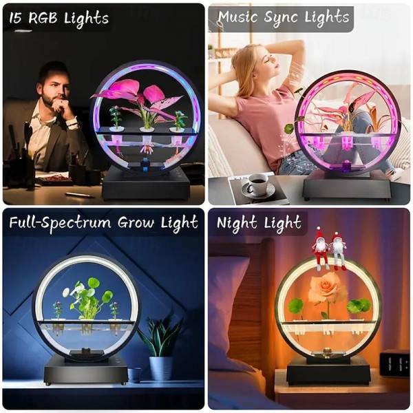 1pc LED Plant Growth Light with BT Speaker, Fish Tank, Water Scenery Decorative Lamp Desktop Ornament Suitable for Office Living Room Bedroom Restaurant Decoration 1pc LED Plant Growth Light with BT Speaker, Fish Tank, Water Scenery Decorative Lamp Desktop Ornament Suitable for Office Living Room Bedroom Restaurant Decoration