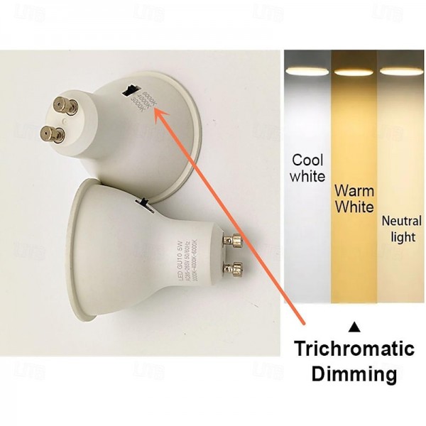 6/10pcs Dimmable Gu10 LED Bulbs, LED Downlight Spotlight 38 Degree Energy Saving Light Bulbs 220~240V Indoor Lighting 6/10pcs Dimmable Gu10 LED Bulbs, LED Downlight Spotlight 38 Degree Energy Saving Light Bulbs 220~240V Indoor Lighting