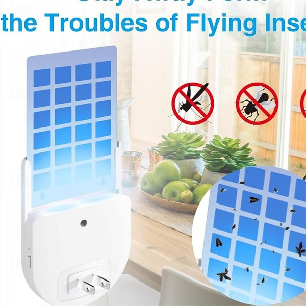 Bug Zapper Indoor Plug-in Mosquito Killer Flying Insect Trap for Flies Fruit Flies Moths & Gnats with Adjustable Brightness UV Attractant Catcher & Night Light 1 Device 5 Glue Card Refills Bug Zapper Indoor Plug-in Mosquito Killer Flying Insect Trap for Flies Fruit Flies Moths & Gnats with Adjustable Brightness UV Attractant Catcher & Night Light 1 Device 5 Glue Card Refills