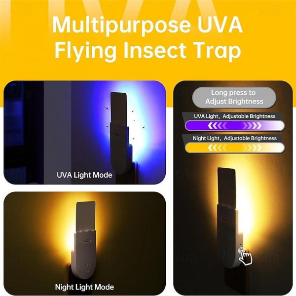 Bug Zapper Indoor Plug-in Mosquito Killer Flying Insect Trap for Flies Fruit Flies Moths & Gnats with Adjustable Brightness UV Attractant Catcher & Night Light 1 Device 5 Glue Card Refills Bug Zapper Indoor Plug-in Mosquito Killer Flying Insect Trap for Flies Fruit Flies Moths & Gnats with Adjustable Brightness UV Attractant Catcher & Night Light 1 Device 5 Glue Card Refills