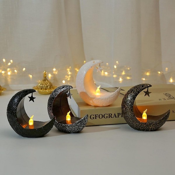 LED Star Moon Candle Light Eid al-Fitr Mubarak Festival Decor Night Light Muslim Holiday Home Decoration Lantern LED Star Moon Candle Light Eid al-Fitr Mubarak Festival Decor Night Light Muslim Holiday Home Decoration Lantern