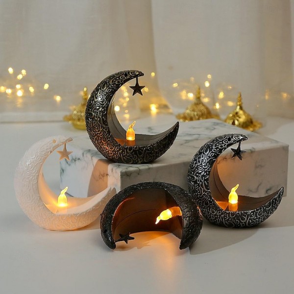 LED Star Moon Candle Light Eid al-Fitr Mubarak Festival Decor Night Light Muslim Holiday Home Decoration Lantern LED Star Moon Candle Light Eid al-Fitr Mubarak Festival Decor Night Light Muslim Holiday Home Decoration Lantern