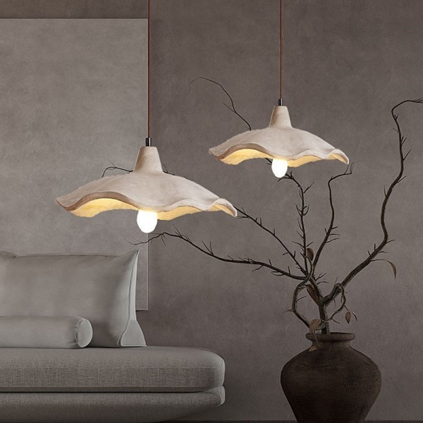 French Rustic Style Hanging Light, Creative Flower Type Concrete Chandelier, E27 Light Source Single-Head Cement Pendant Lamp, Flush Mount Installation Lighting Fixtures French Rustic Style Hanging Light, Creative Flower Type Concrete Chandelier, E27 Light Source Single-Head Cement Pendant Lamp, Flush Mount Installation Lighting Fixtures