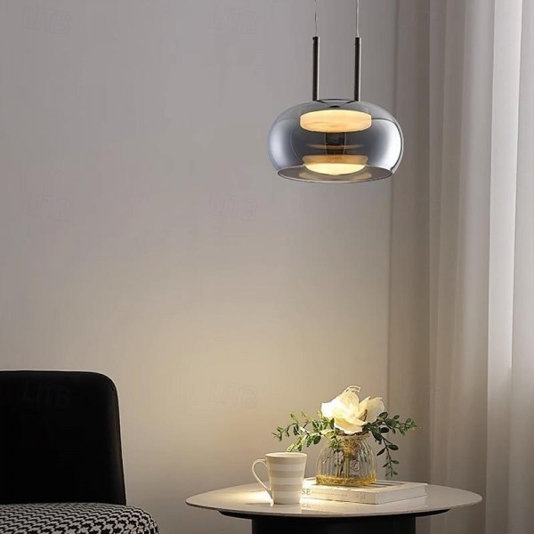 LED Pendant Light Glass Lampshade Modern 1-Light 23 cm Bedroom Dining Room 85-265V LED Pendant Light Glass Lampshade Modern 1-Light 23 cm Bedroom Dining Room 85-265V