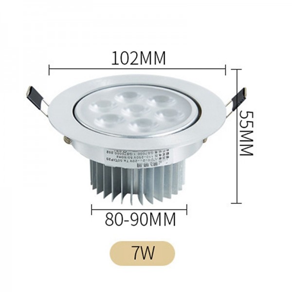 5pcs 7 W LED Spotlight LED Ceilling Light Recessed Downlight 7 LED Beads High Power LED Decorative Warm White Cold White 85-265 V / RoHS / 90 5pcs 7 W LED Spotlight LED Ceilling Light Recessed Downlight 7 LED Beads High Power LED Decorative Warm White Cold White 85-265 V / RoHS / 90